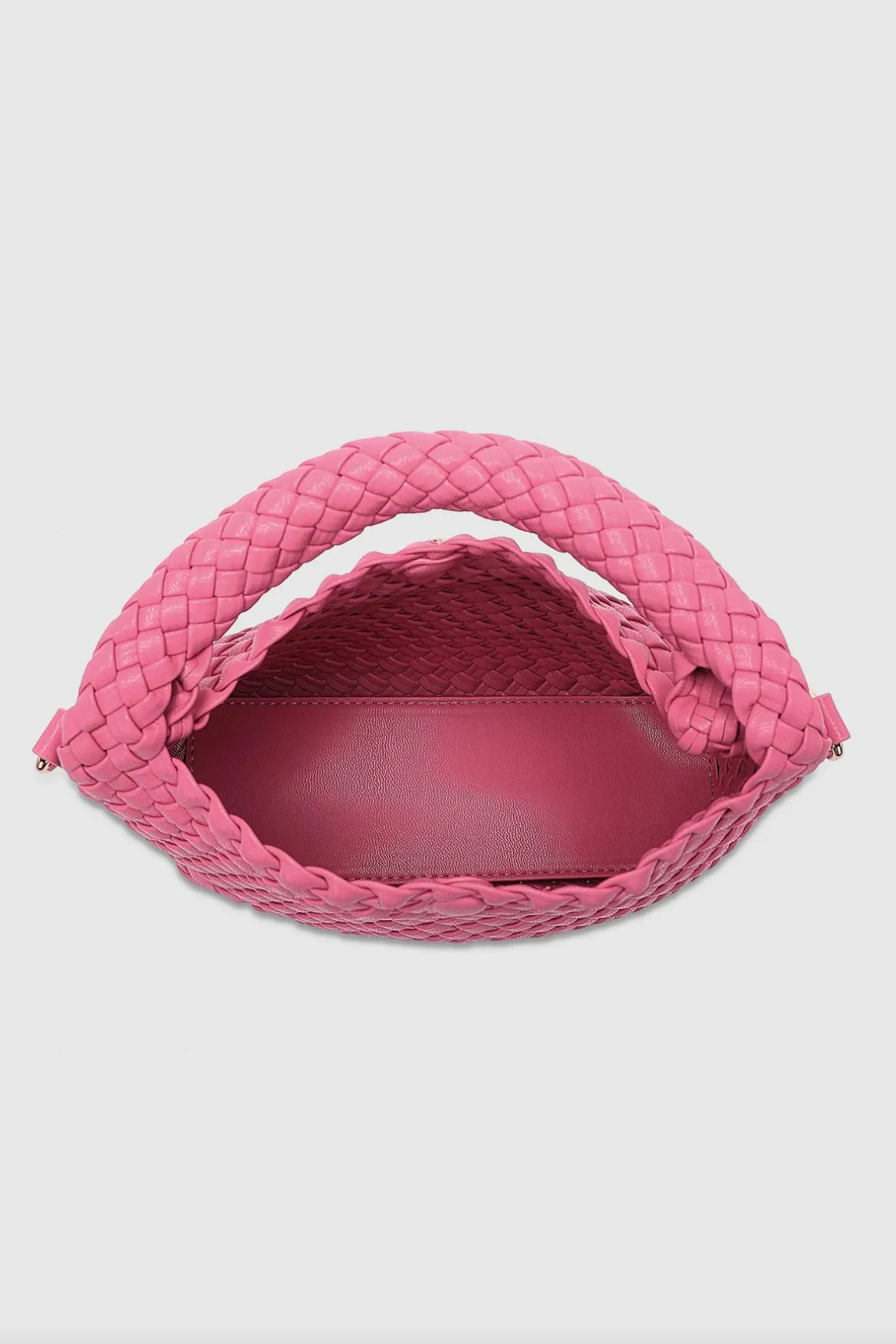 Gabby Mini Woven Shoulder Bag | Bubblegum Pink