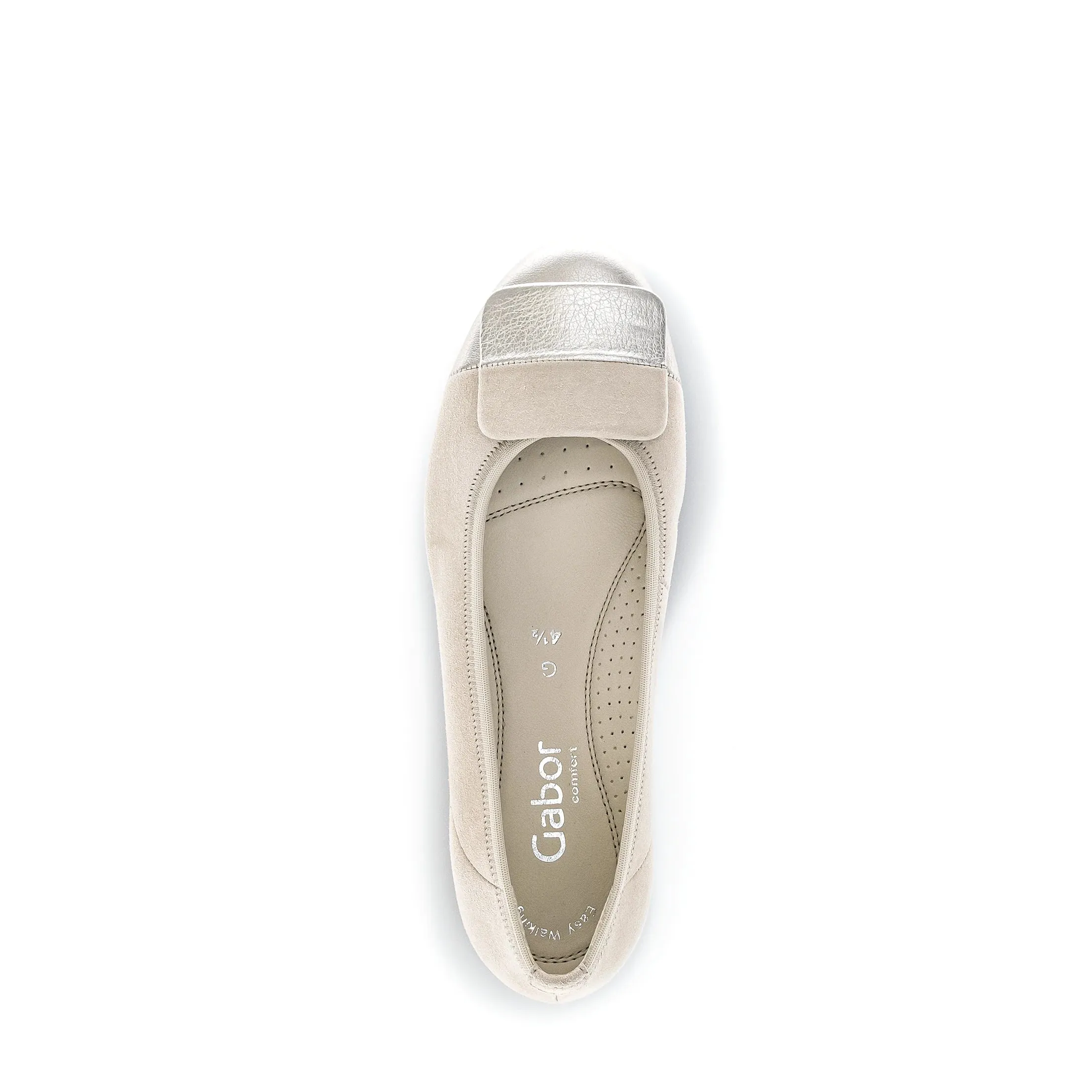 Gabor Women's 22.624.33 Ballet Flat - Oak/Pewter