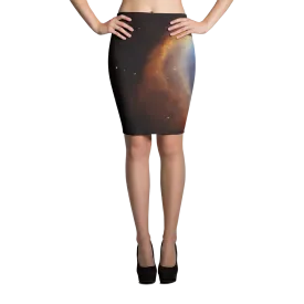 Galaxy - Glory of Helix Nebula - Pencil Skirt