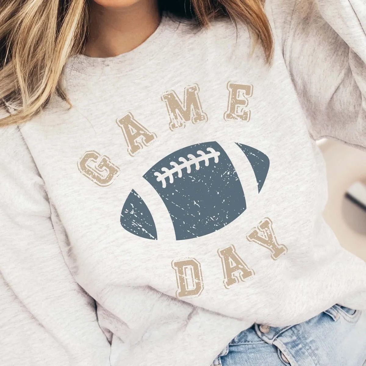 Game Day Blue Football Sweatshirt