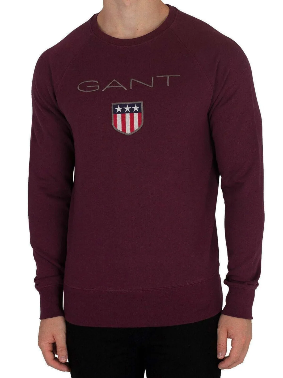 Gant Mens Printed Pullover Shield Sweatshirt