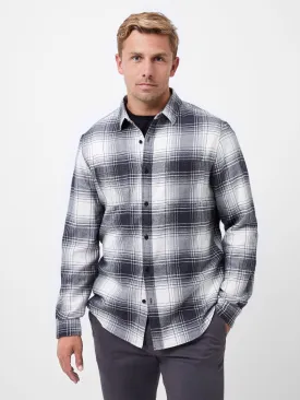 Garment Wash Checked Flannel Shirt