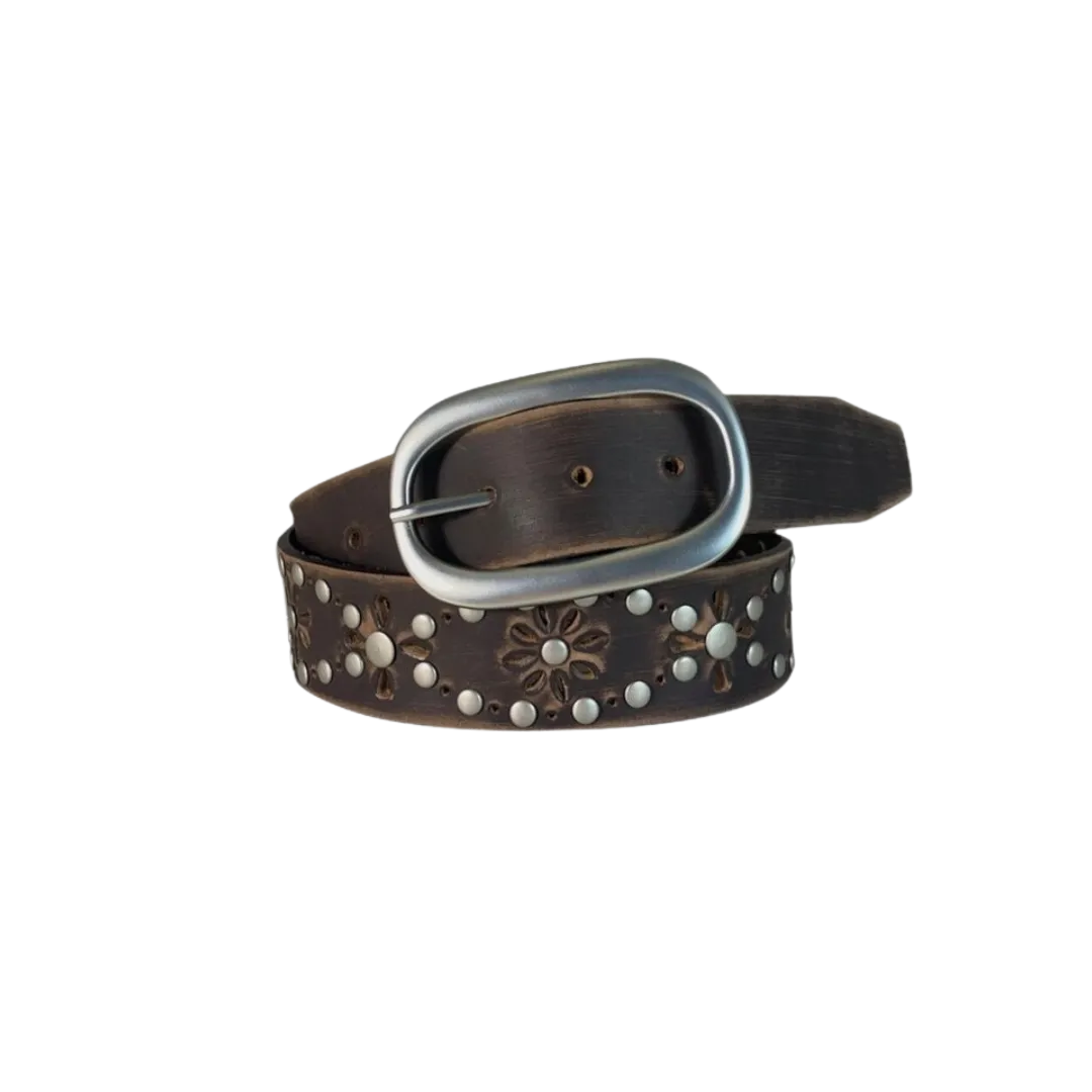 Gem Dandy Women's Cowgirls Rock Brown Belt