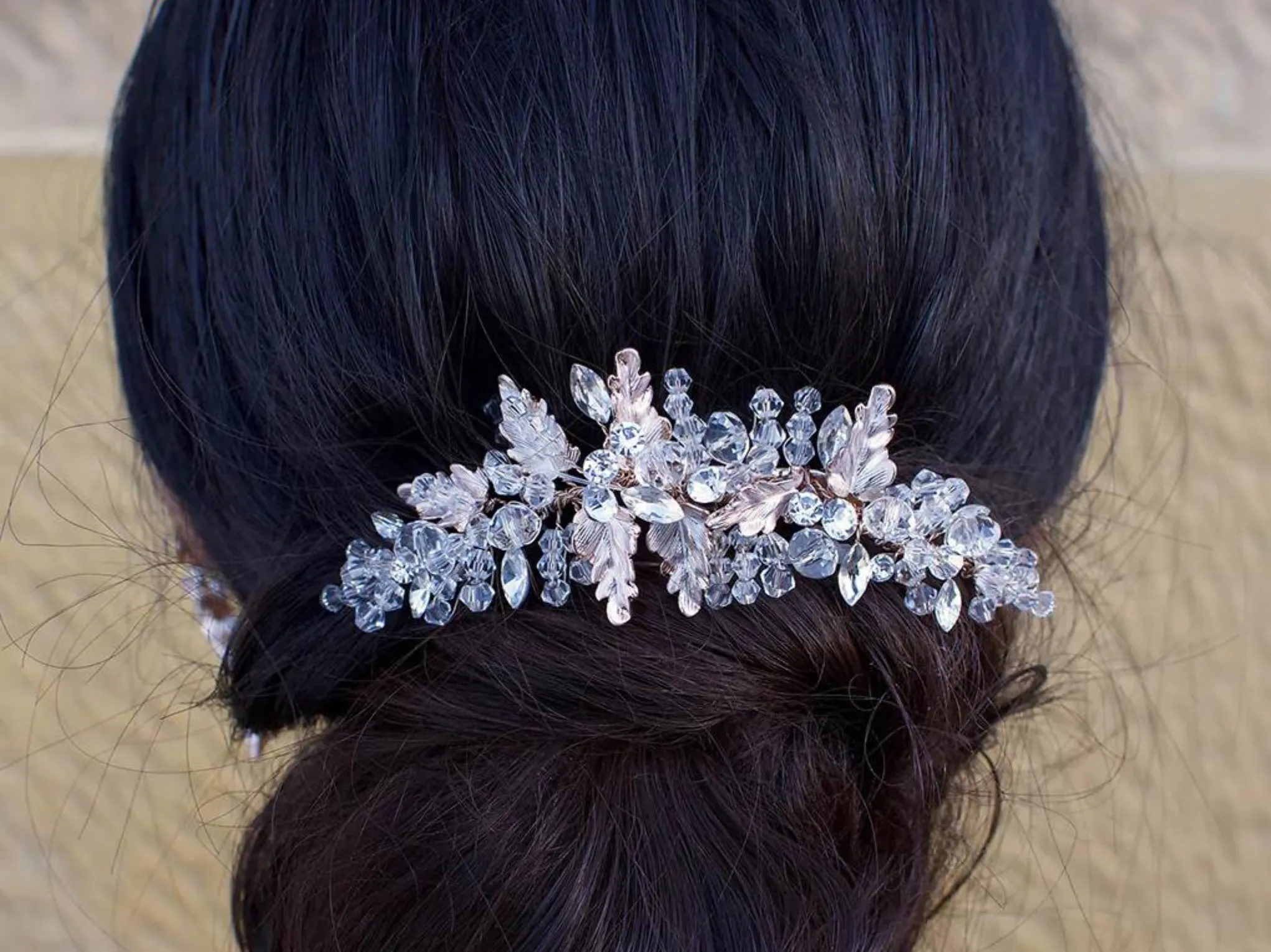 Gemma - Crystal Embellished Bridal Hair Clip