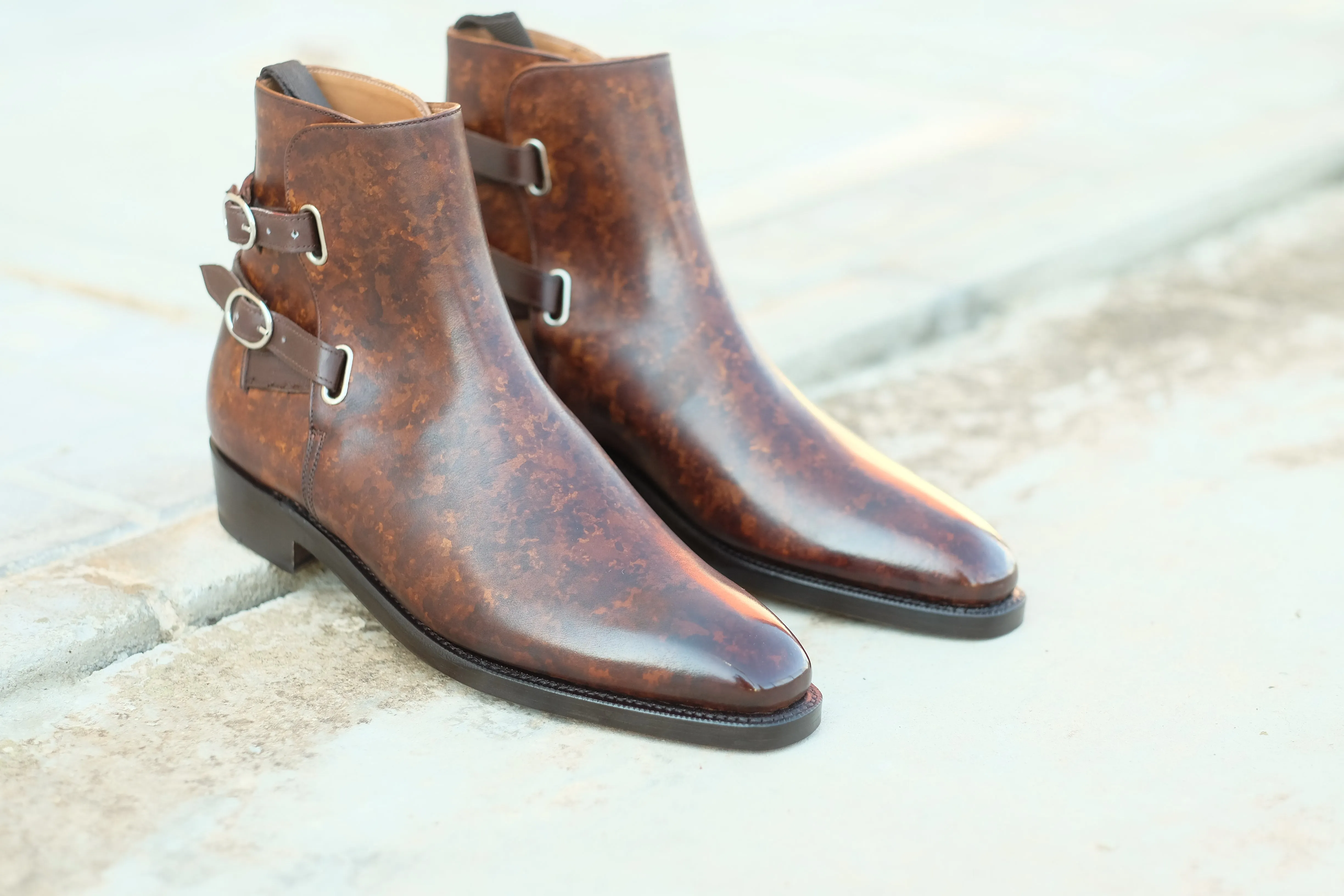 Genesee - MTO - Copper Marble Patina - MGF Last - Double Leather Sole