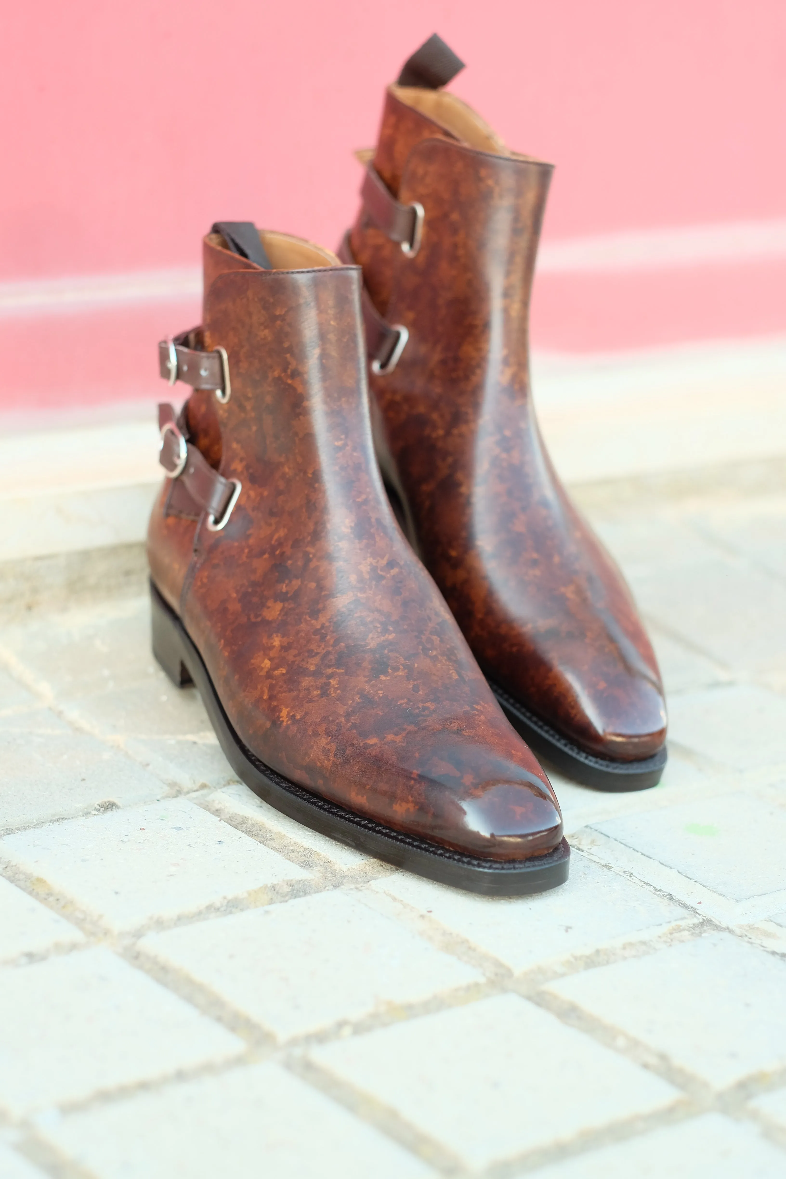 Genesee - MTO - Copper Marble Patina - MGF Last - Double Leather Sole