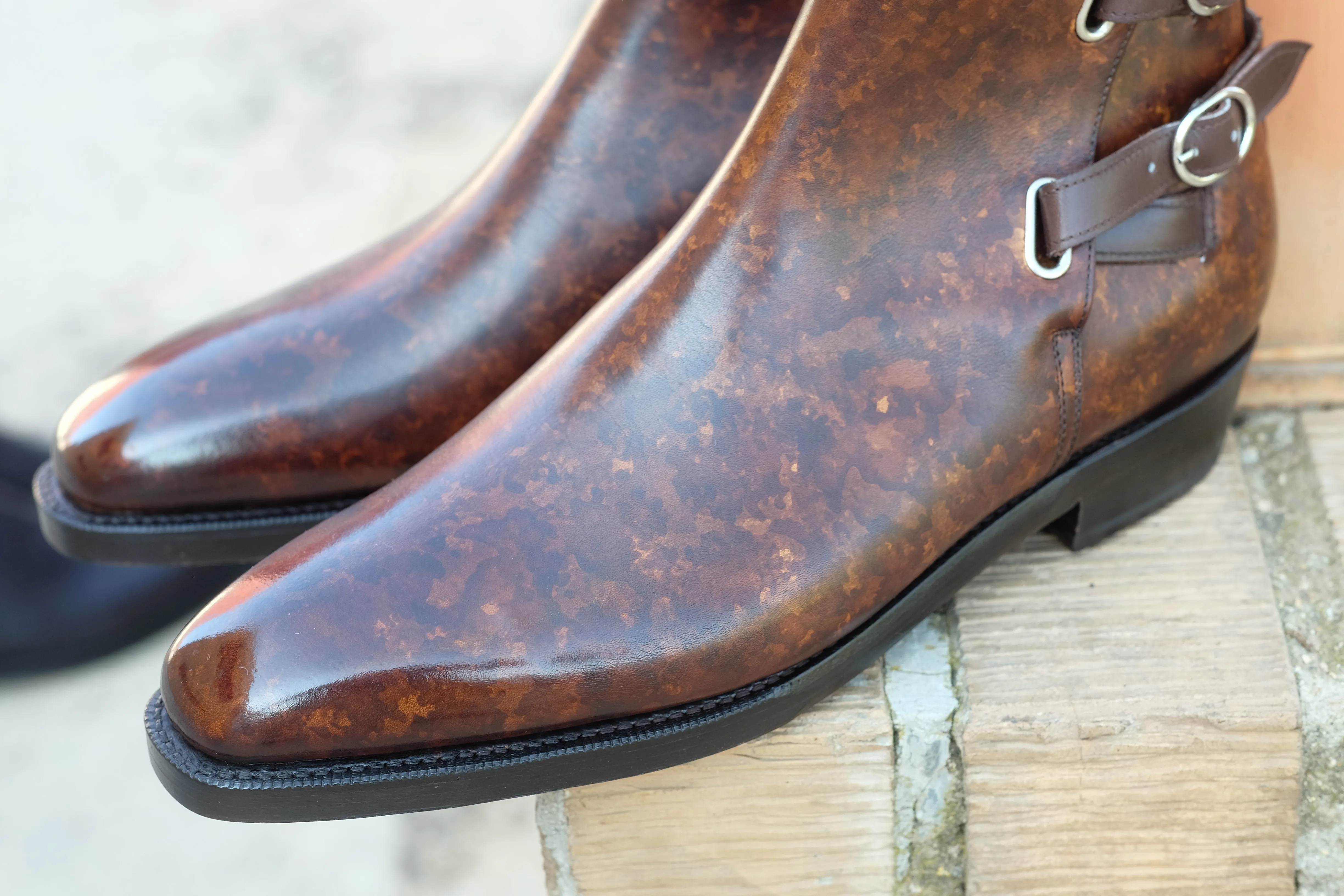 Genesee - MTO - Copper Marble Patina - MGF Last - Double Leather Sole