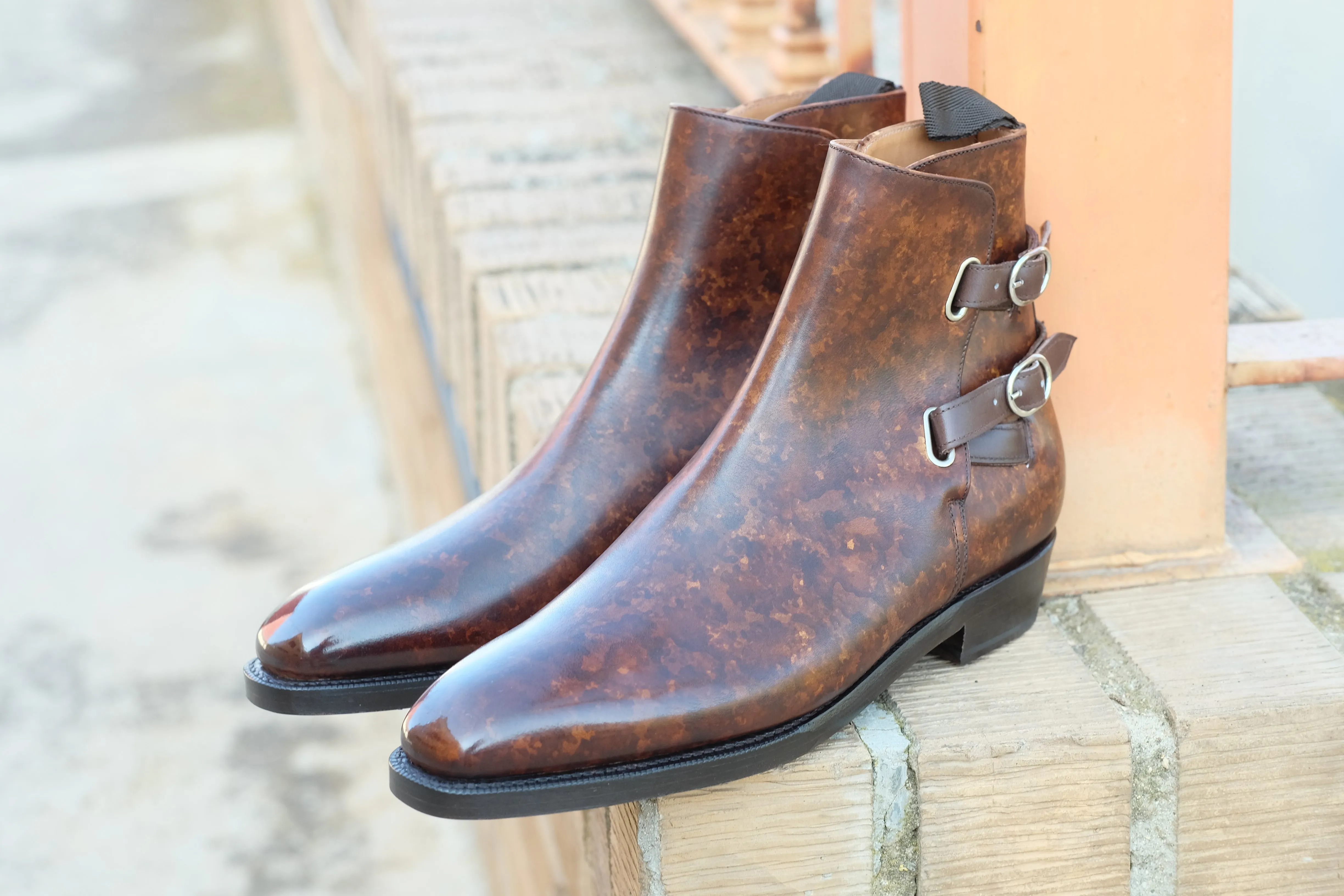 Genesee - MTO - Copper Marble Patina - MGF Last - Double Leather Sole