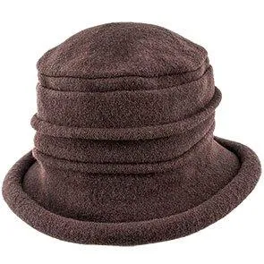 Genevra - Scala LW399 Walnut Crushable Boiled Wool Cloche Hat