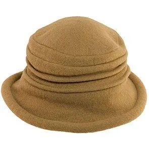 Genevra - Scala LW399 Walnut Crushable Boiled Wool Cloche Hat