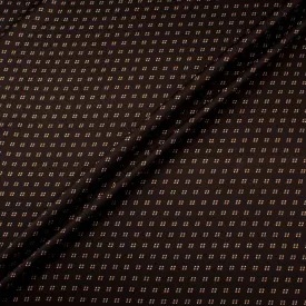 Geo Printed Black Silk Satin (A 2.50m Piece)