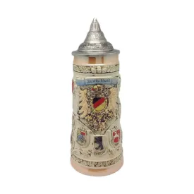 German Ceramic Stein Coat of Arms (Lid)