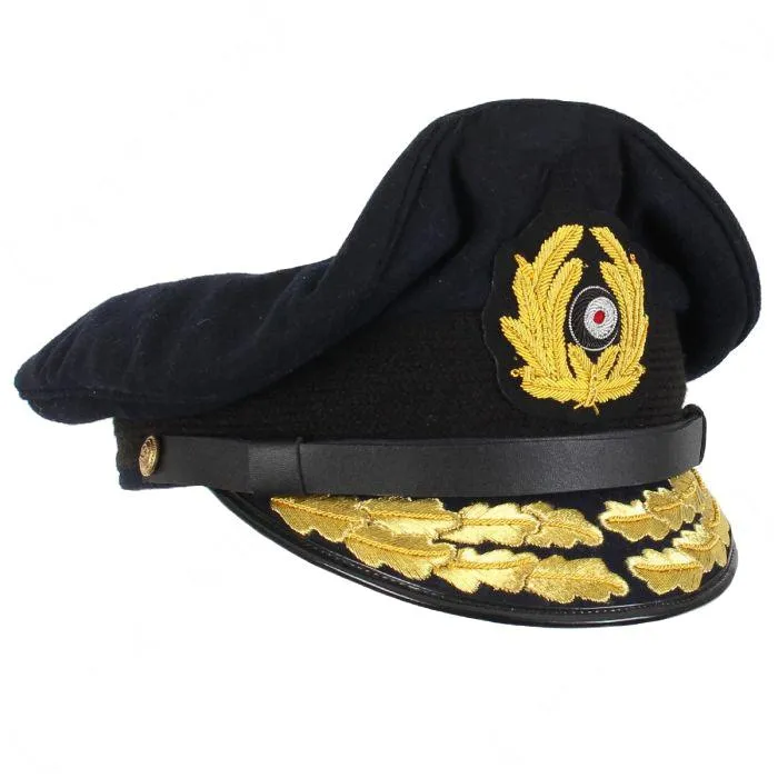 German Naval Visor Cap – Admiral Style with Embroidered Eagle