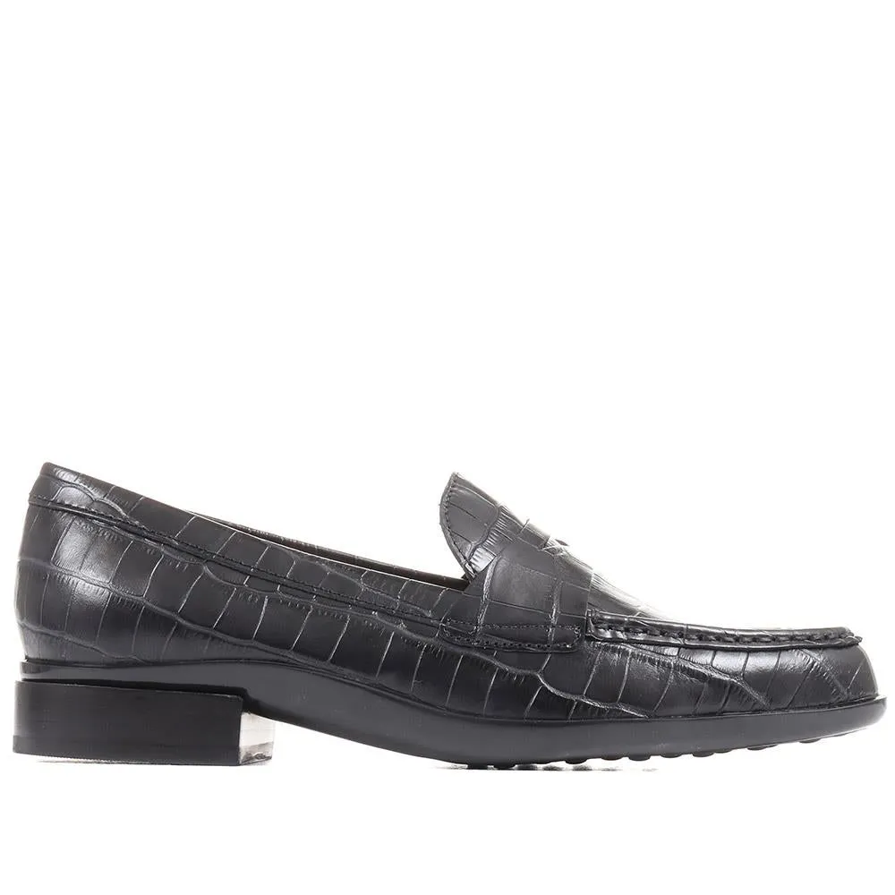 Gessa Leather Penny Loafers - GESSA / 323 117