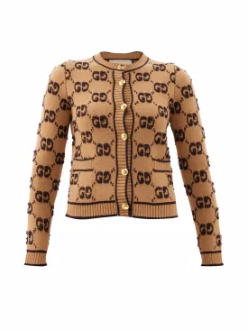 GG-jacquard wool cardigan