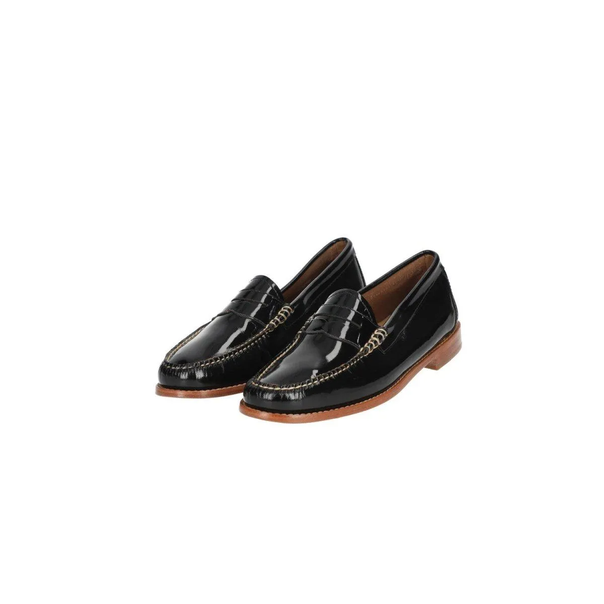 Gh Bass & Co Penny Formal Slip Ons Leather Black Colour For Men