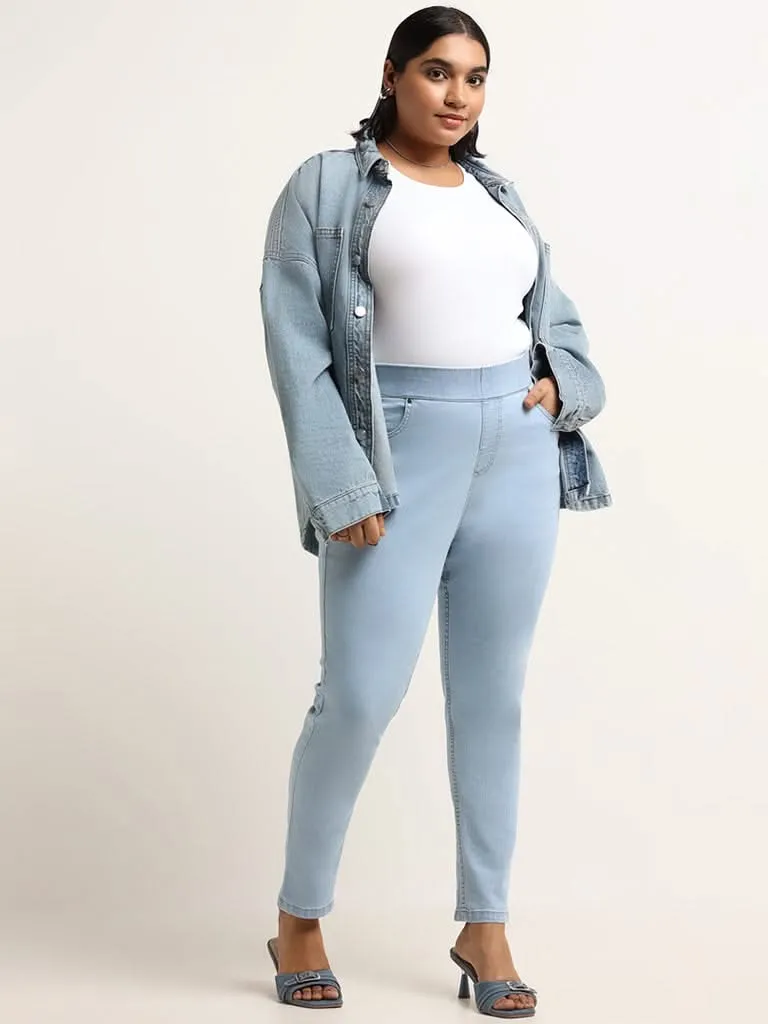 Gia Blue Slim Fit Mid Rise Jeggings