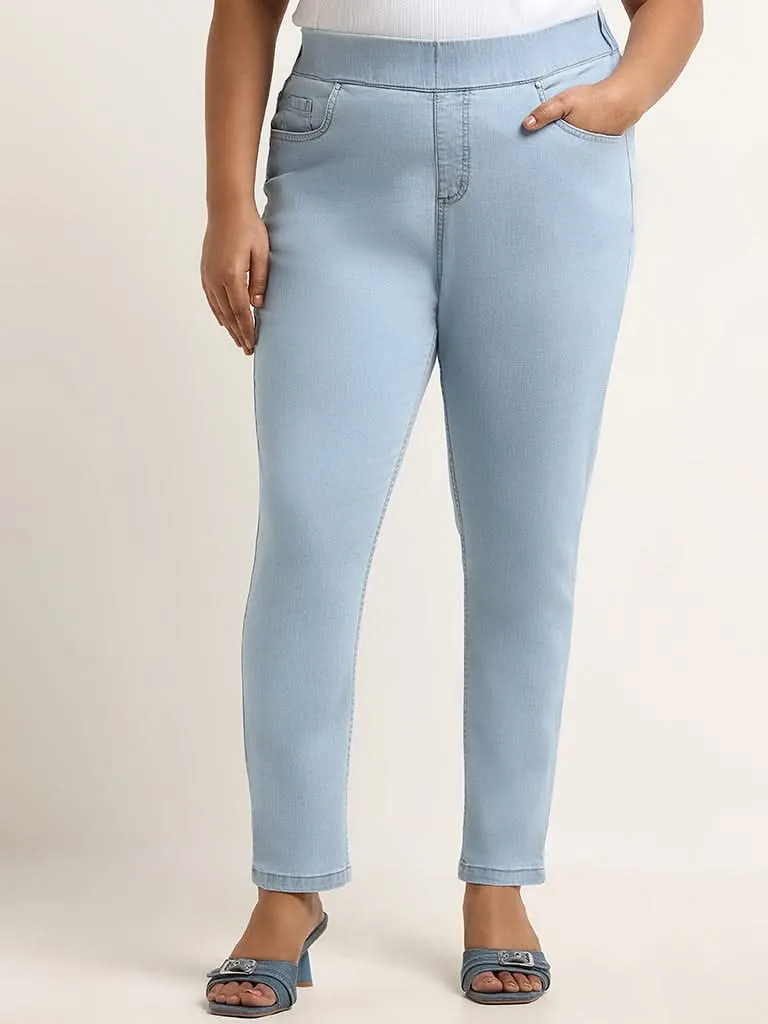 Gia Blue Slim Fit Mid Rise Jeggings