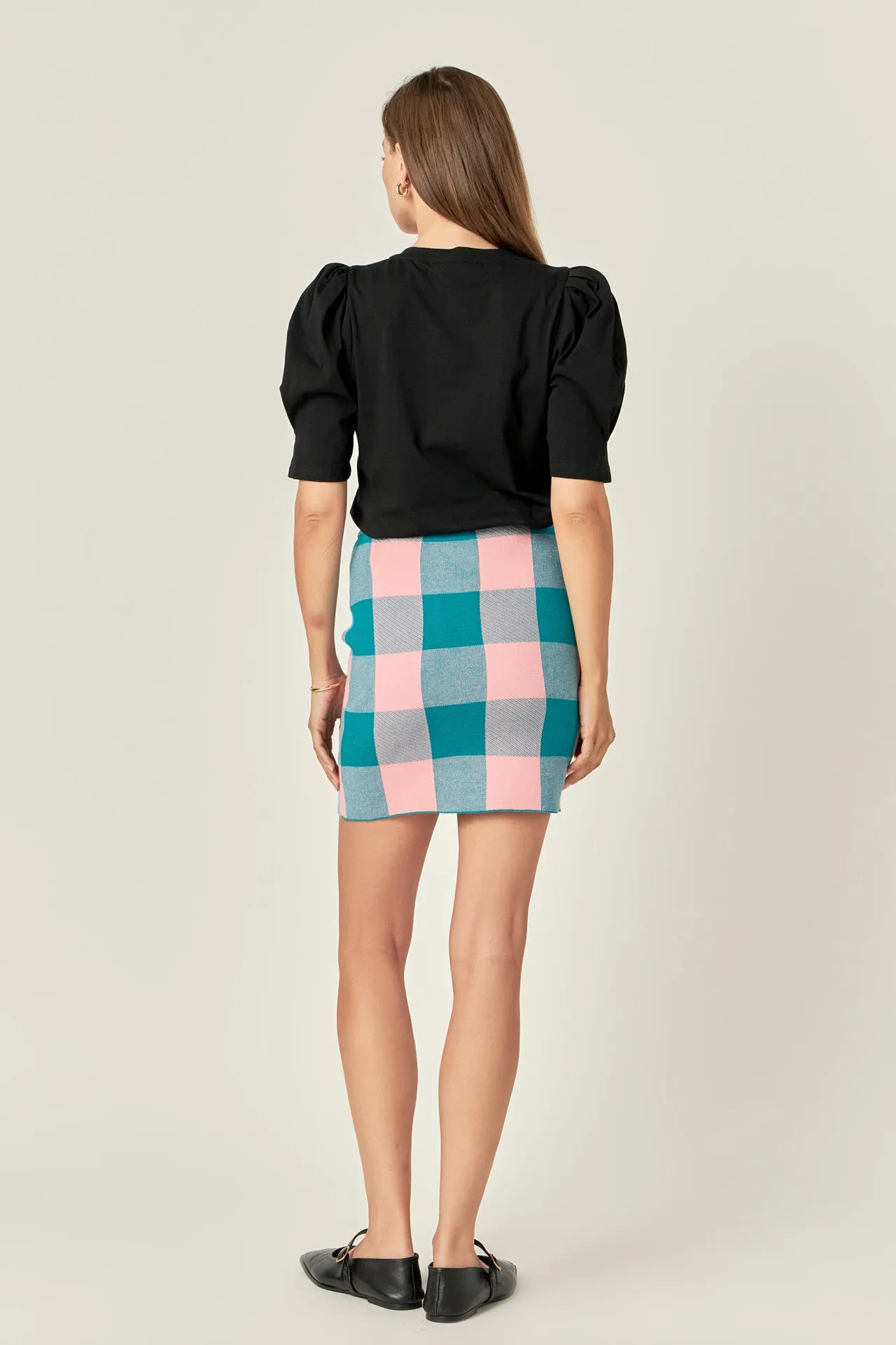 Gingham Mini Skirt