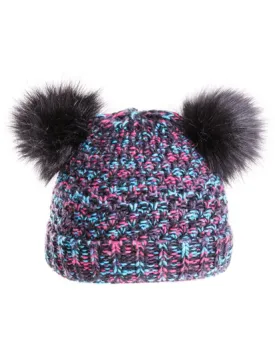 Girls Bella Doubler Pom Bottle Hat - Black