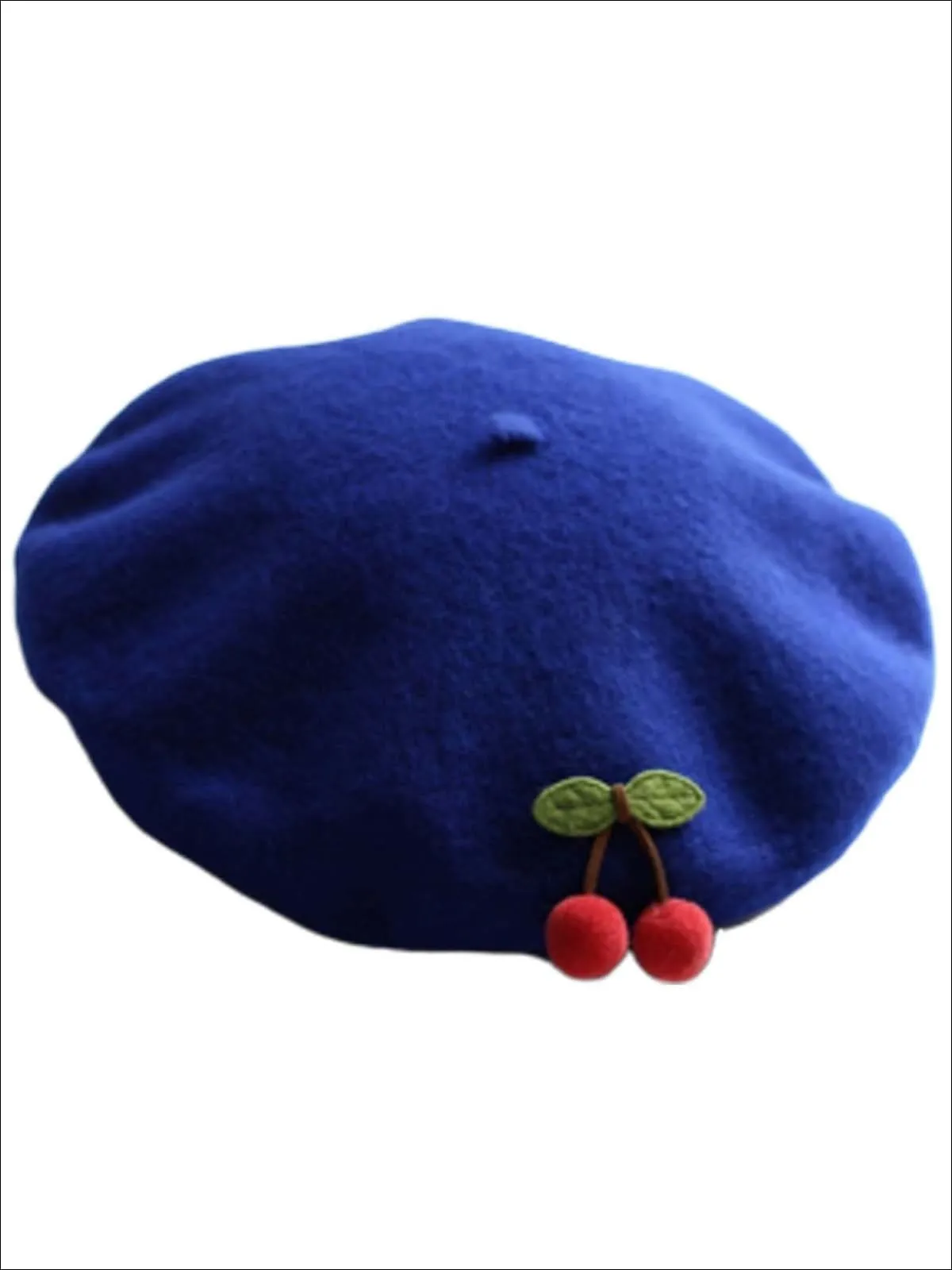 Girls Cherries French Wool Beret