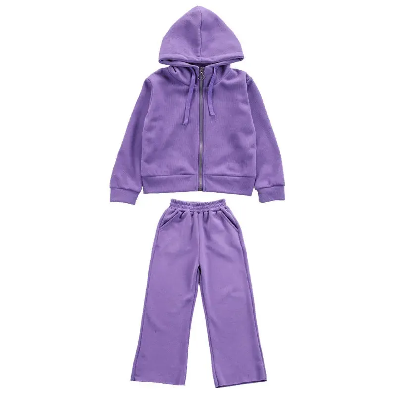 Girls Hooded Two-piece Suit