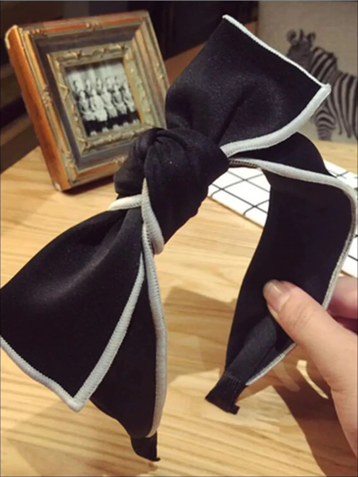 Girls Satin Bow Tie Headband