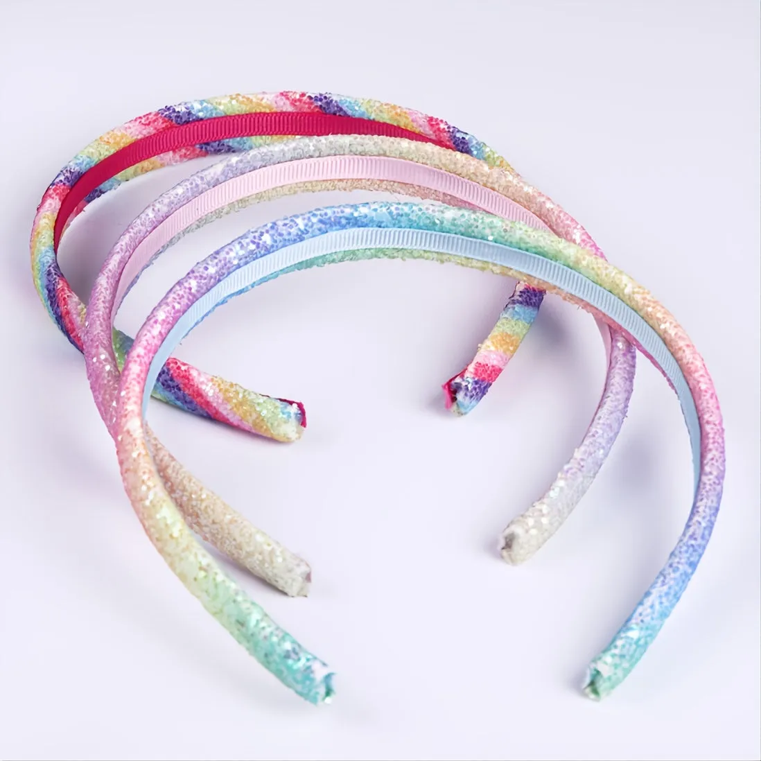 Girls Sparkly Plastic Headbands  Trendy NonSlip Hair Accessories