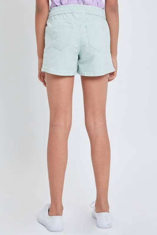 Girls Twill Jogger Shorts