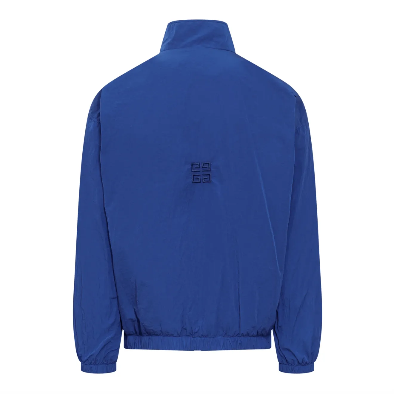 Givenchy Logo Embroidered Windbreaker Jacket Blue