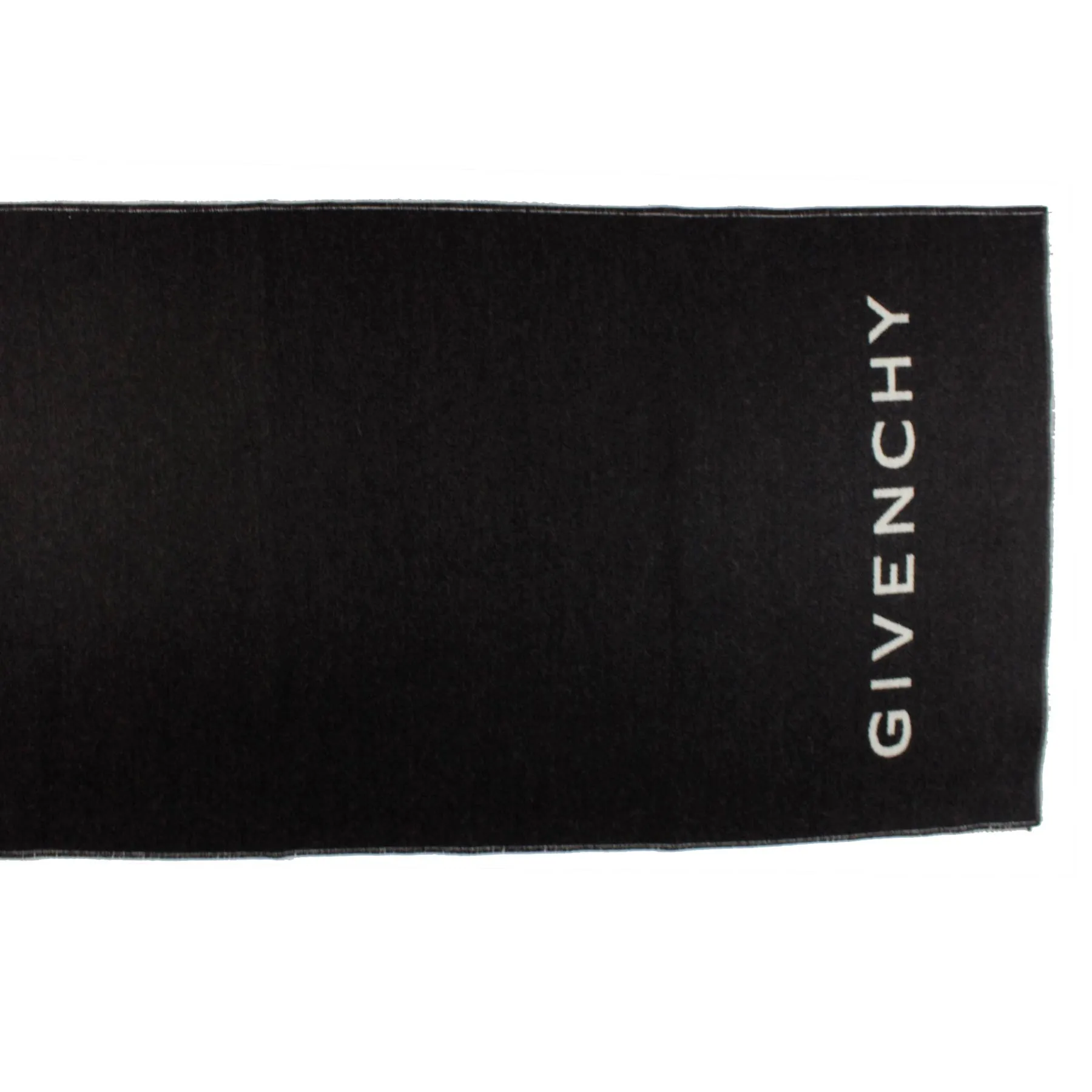 Givenchy Scarf Black White Logo - Wool Silk Shawl SALE