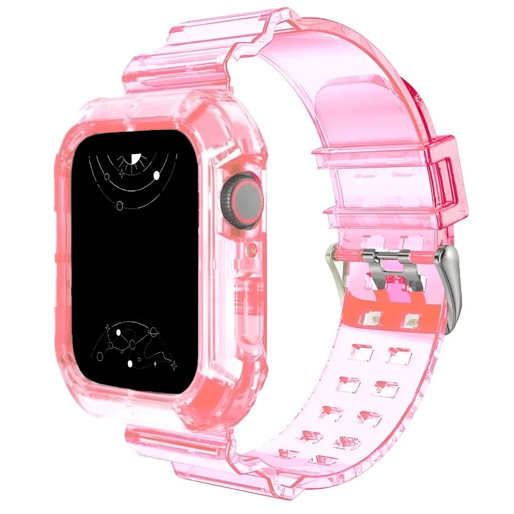 Glacier Transparent Silicone Stylish Band   Case