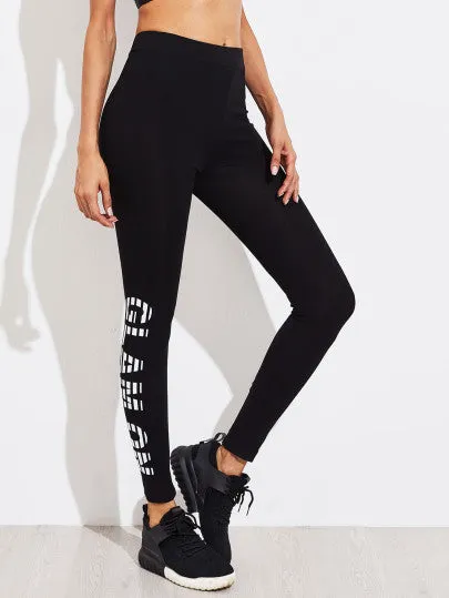 Glam on printed fashion leggings