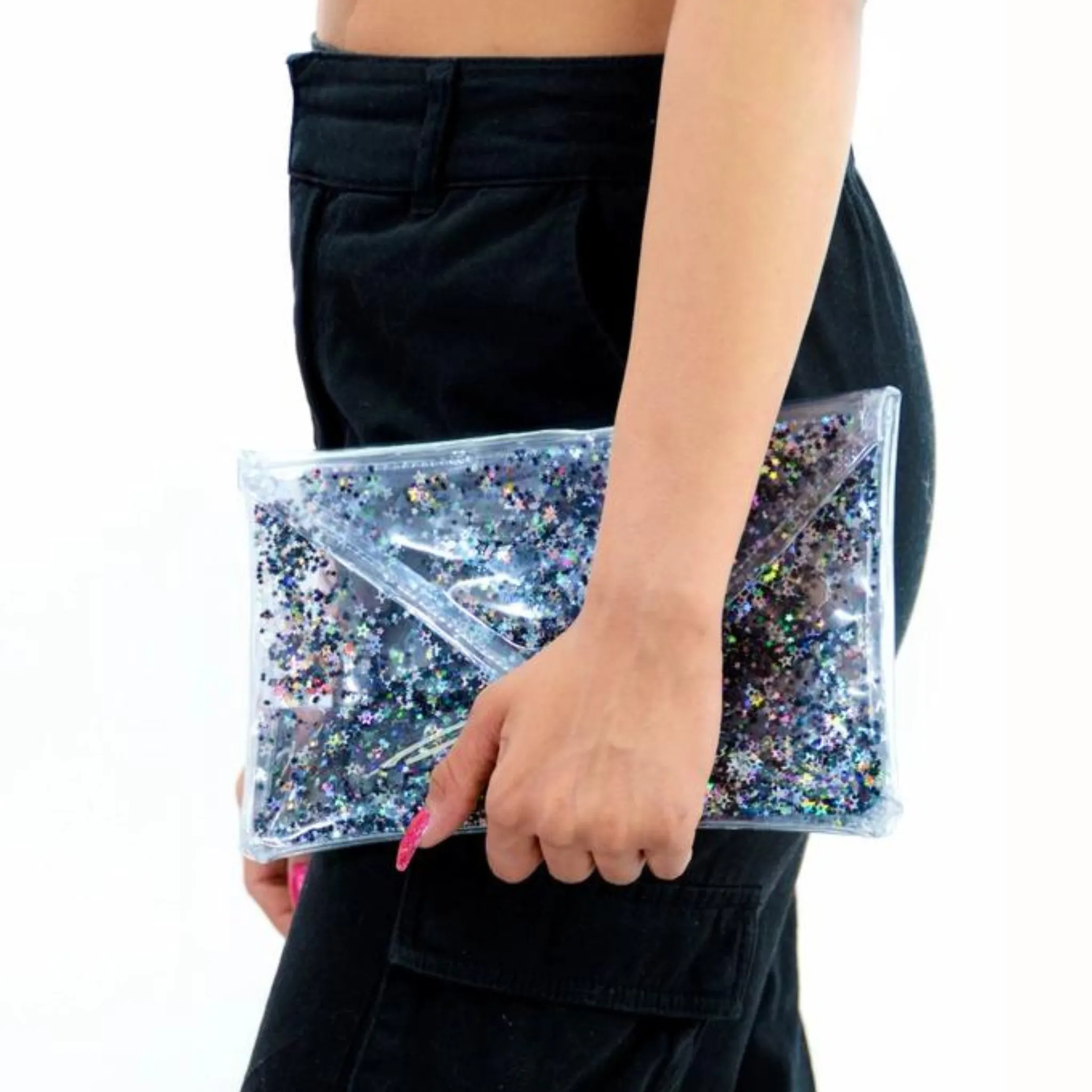 Glitter Liquid Clutch