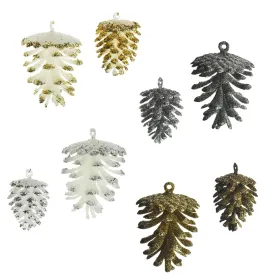 Glitter Pinecone Christmas Ornaments, Gold/Silver, Assorted Sizes, 28-Piece