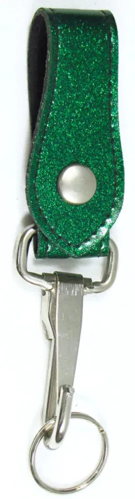 Glitter Vinyl Keychain in Green