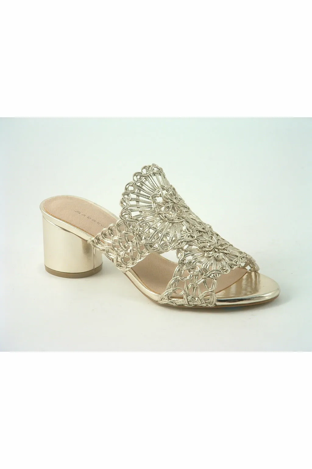 Glitz Shoes Tianna Sabatine Interweave Peep Toe Sandal