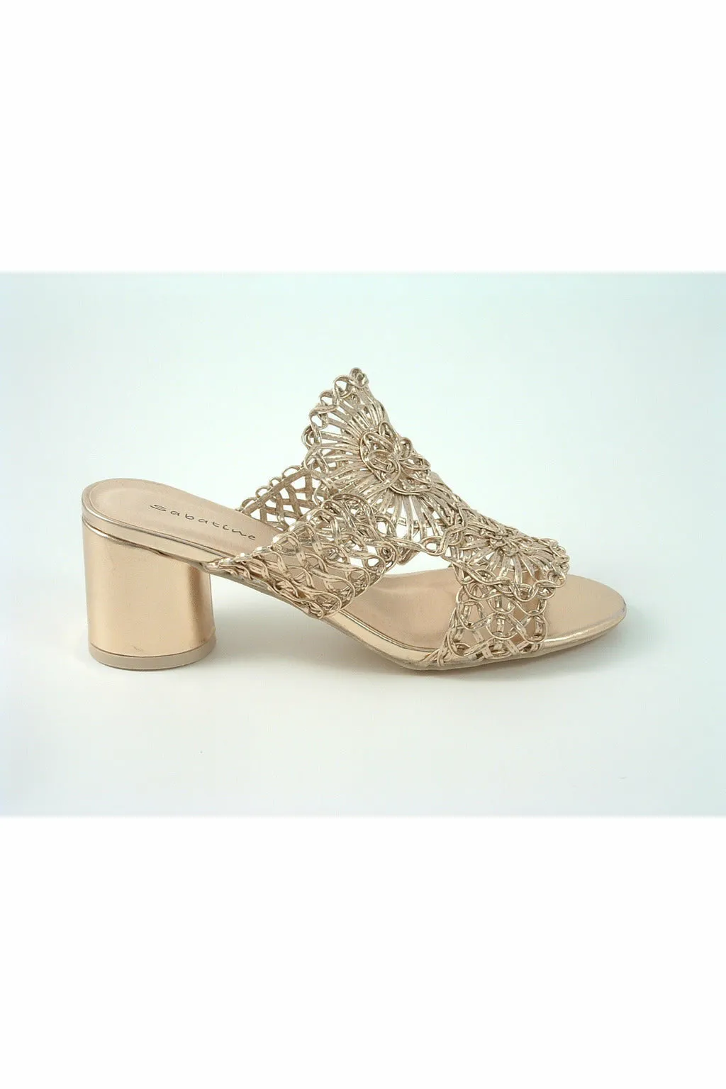 Glitz Shoes Tianna Sabatine Interweave Peep Toe Sandal