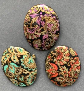 Gloriously 1980s  Paisley Brooches