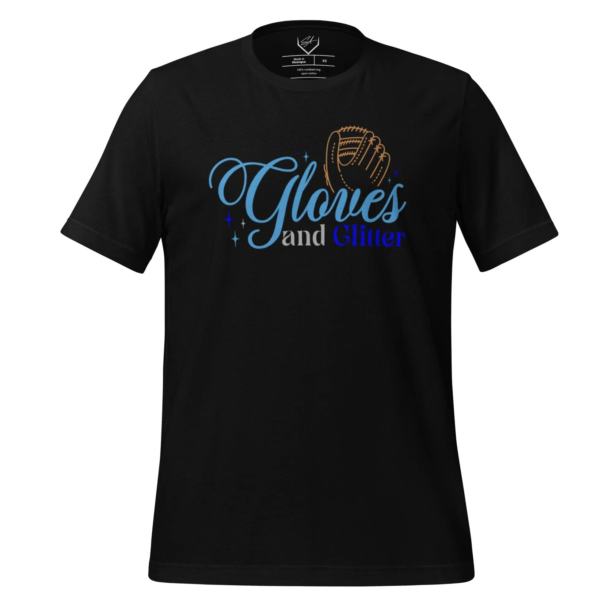 Gloves And Glitter Blue - Adult Tee