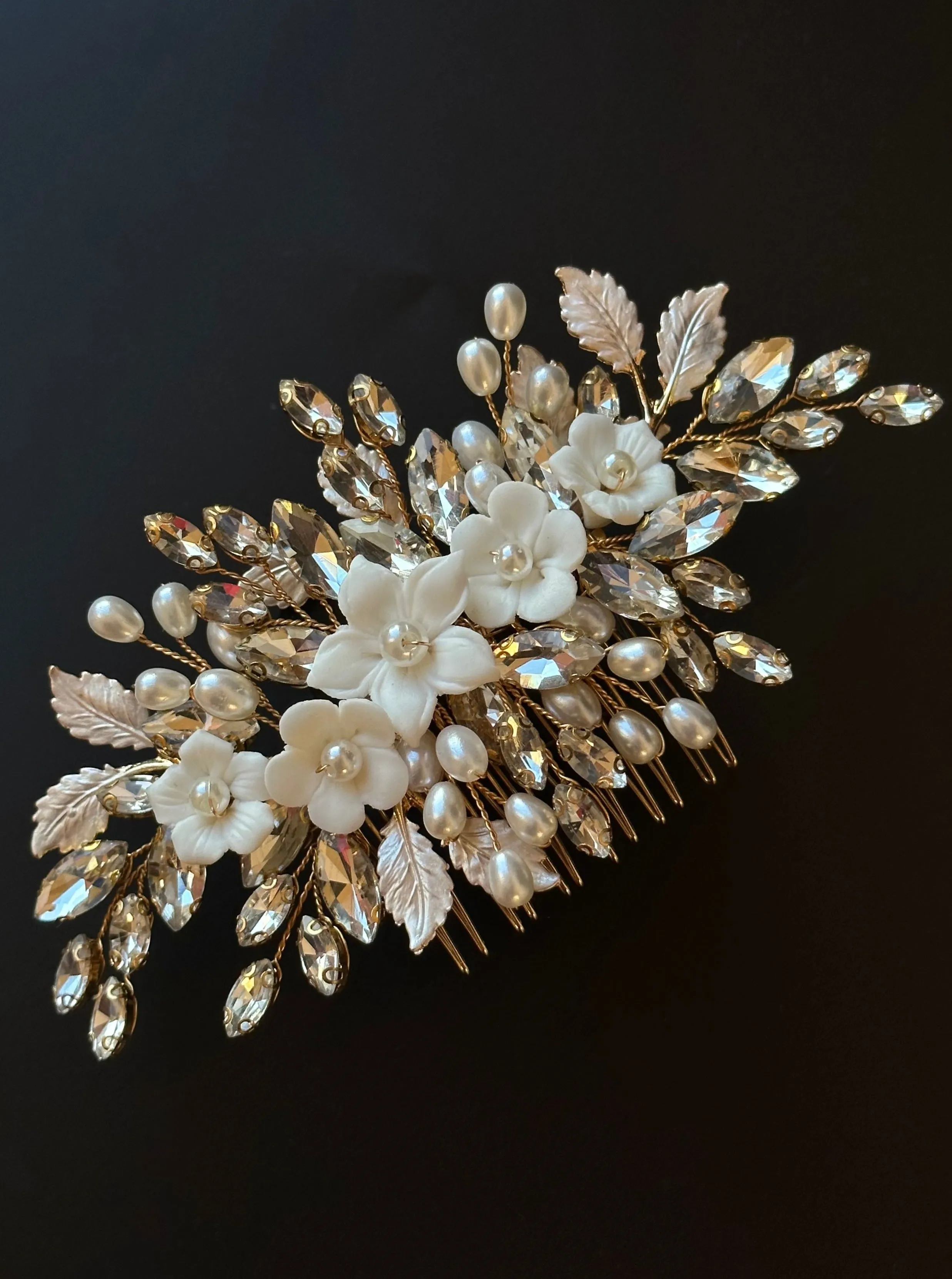 Gold Bridal Hair Comb