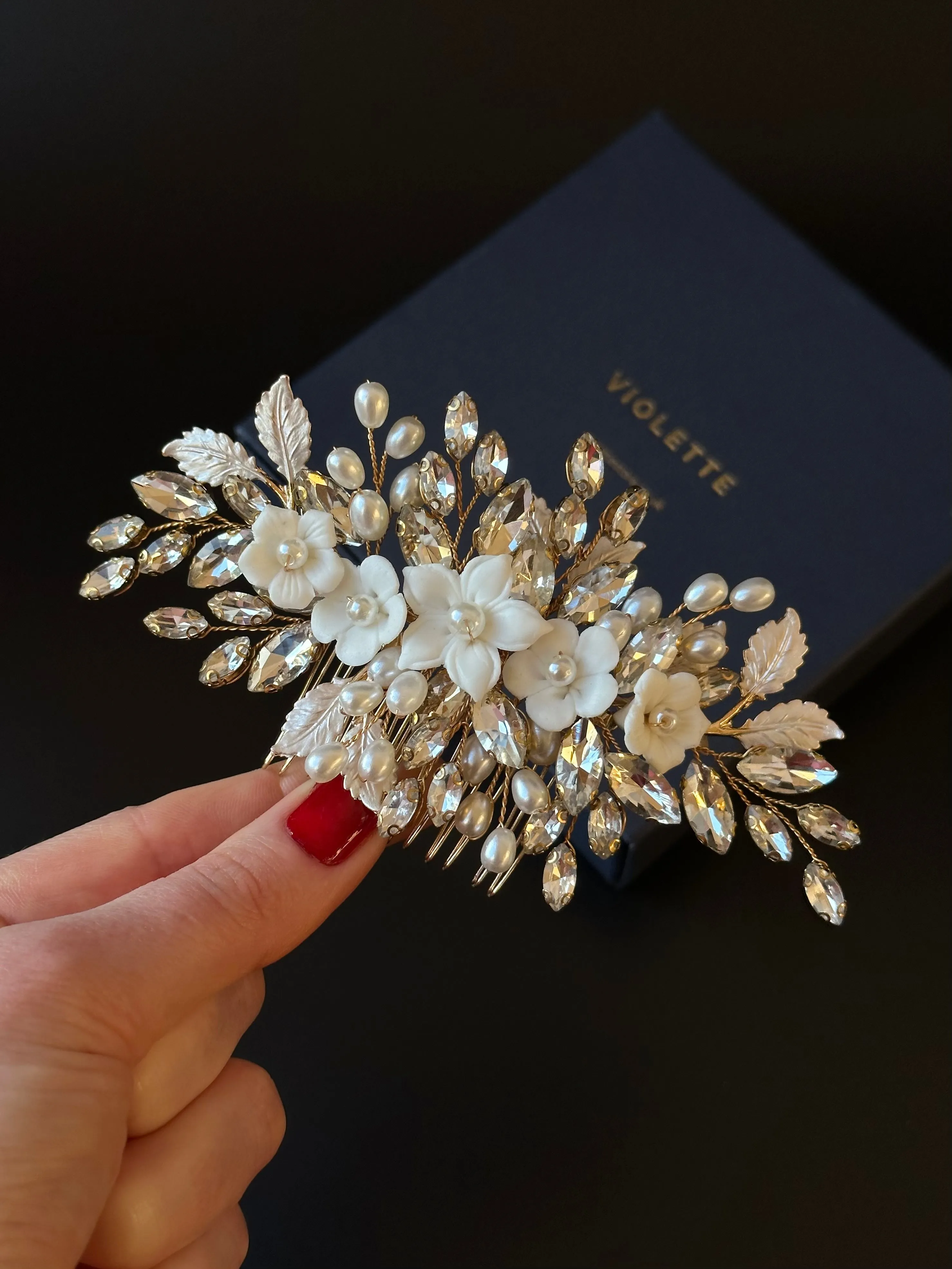 Gold Bridal Hair Comb