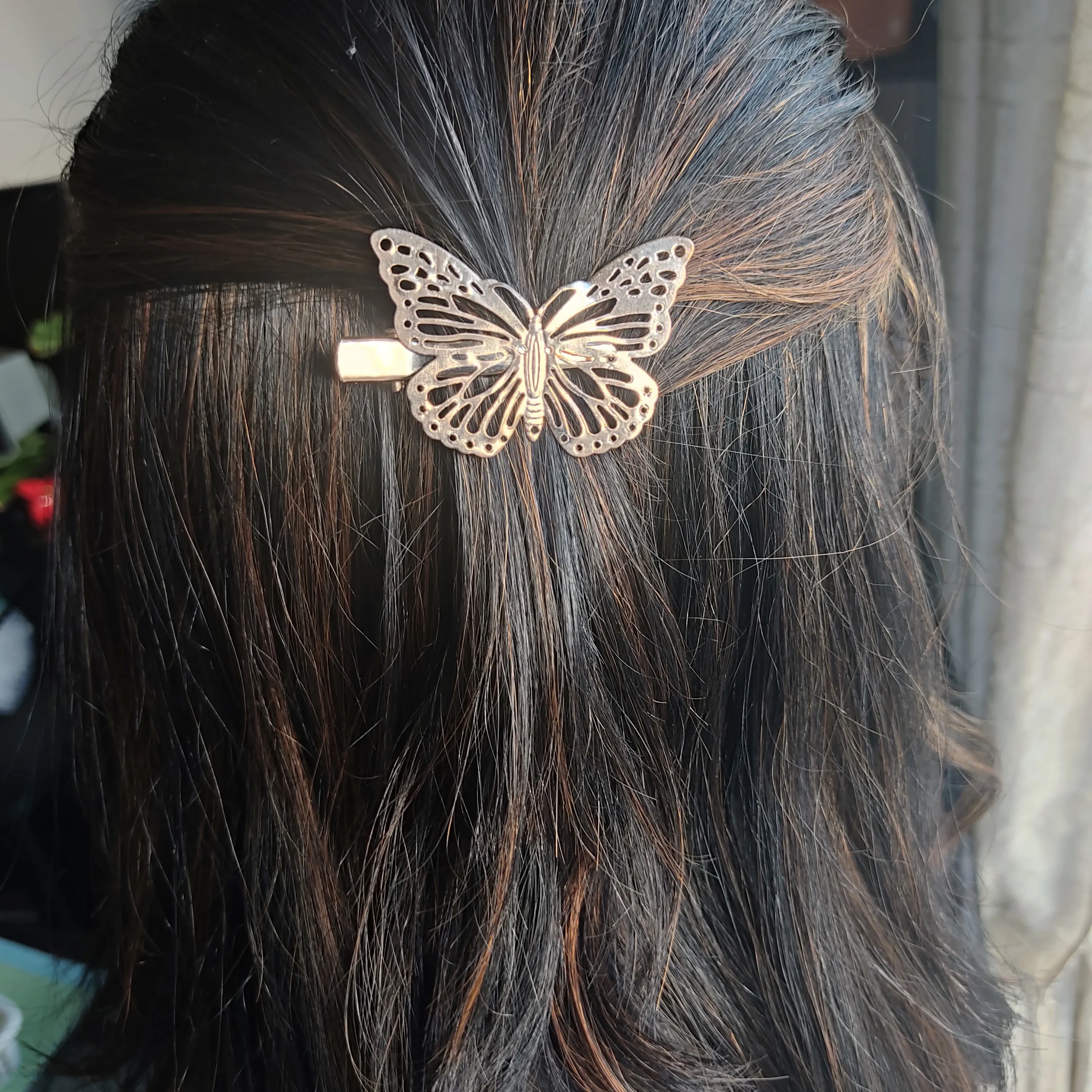 Gold Butterfly Hair Clips (Large)