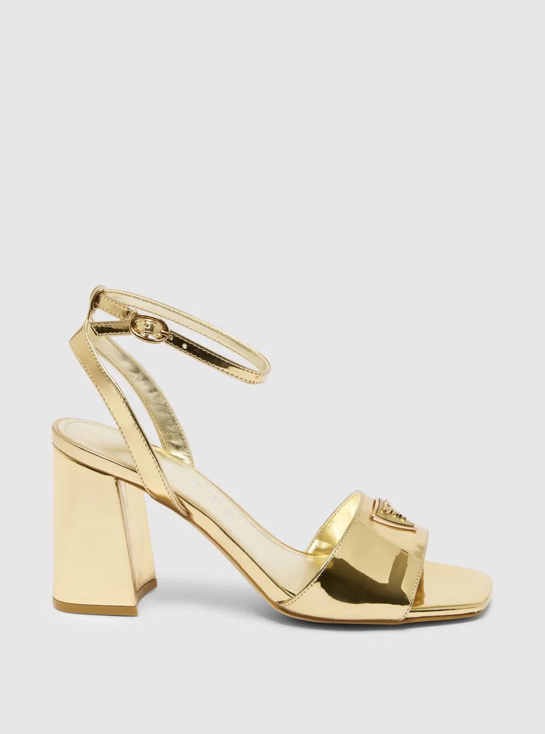 Gold Gelyae Block Heel