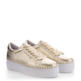 Gold Nano Pearl Platform Sneakers