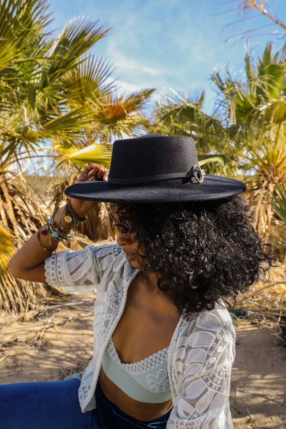 Gold Ring Buckle Bolero Hat