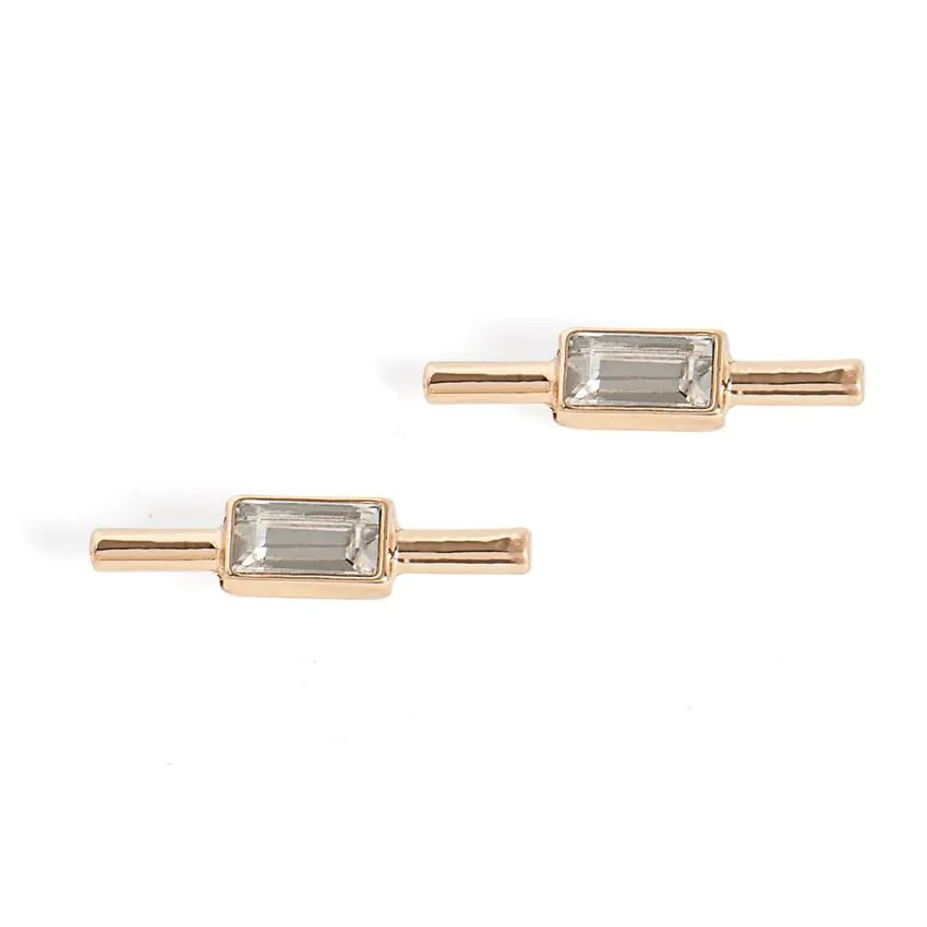 Gold Straight Bar Earrings