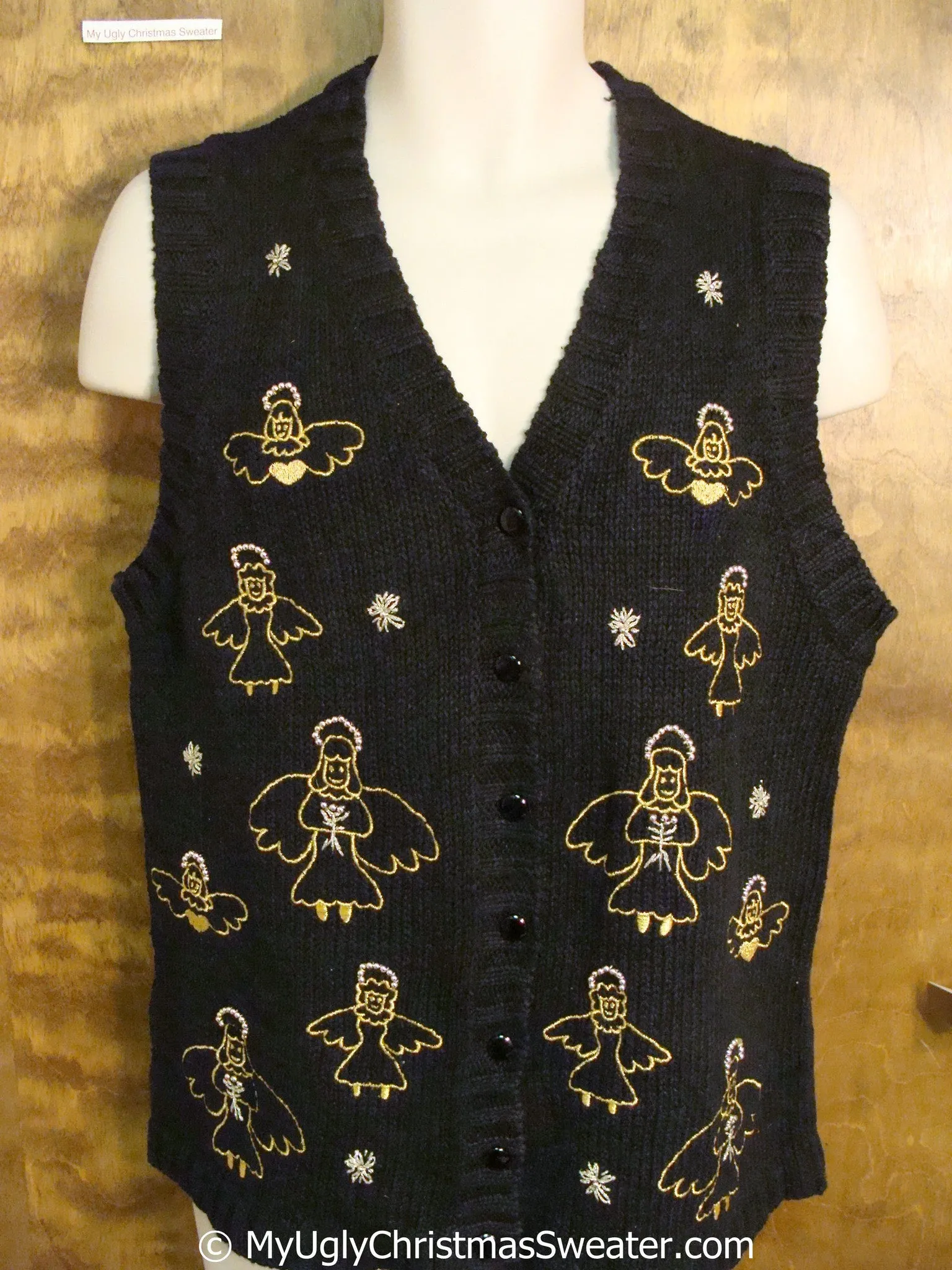 Golden Angels Ugly Christmas Sweater Vest