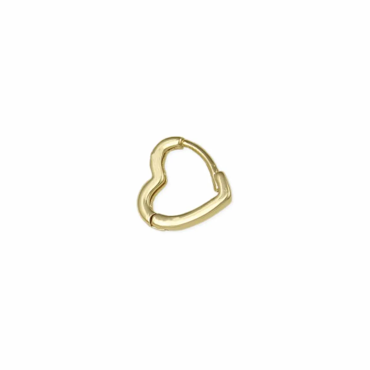 Golden Heart Huggie Hoops