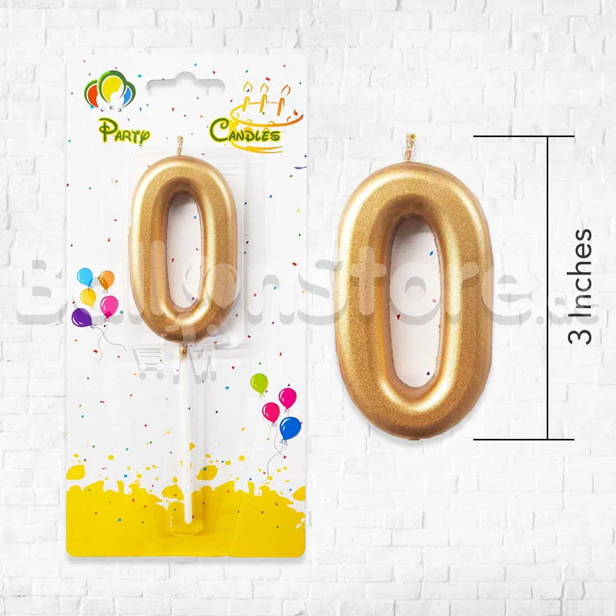 Golden Number Party Candles - PLEASE SELECT NUMBER